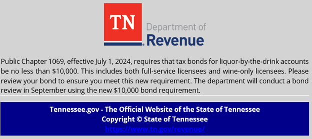 Tennessee Dept of Revenue 1069
